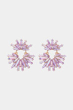 Load image into Gallery viewer, Flower Shape Glass Stone Dangle Earrings