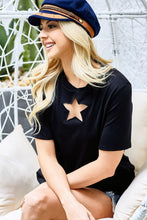 Load image into Gallery viewer, Star Cutout Short Sleeve T-Shirt