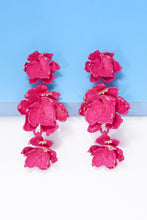 Load image into Gallery viewer, Flower Shape Zinc Alloy Dangle Earrings