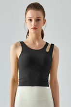 Load image into Gallery viewer, Ribbed Round Neck Sports Tank Top