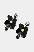 Load image into Gallery viewer, Bloosom Flower and Teardrop Resin Dangle Earrings