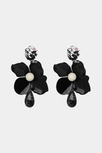 Load image into Gallery viewer, Bloosom Flower and Teardrop Resin Dangle Earrings
