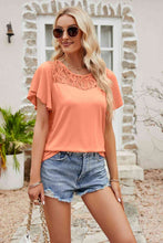 Load image into Gallery viewer, Alice Spliced Lace Flutter Sleeve Top
