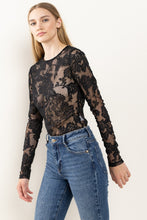 Load image into Gallery viewer, Ces Femme Floral Lace Mesh Bodysuit