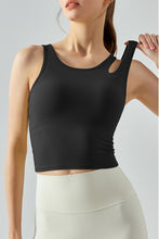 Load image into Gallery viewer, Ribbed Round Neck Sports Tank Top