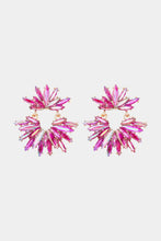 Load image into Gallery viewer, Flower Shape Glass Stone Dangle Earrings