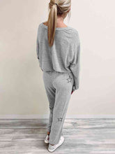 Load image into Gallery viewer, Cozy Star Print Long Sleeve Top and Pants Lounge Set