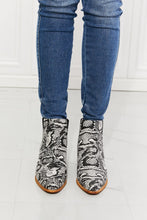 Load image into Gallery viewer, Shoes Back At It Point Toe Bootie in Snakeskin