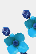 Load image into Gallery viewer, Bloosom Flower and Teardrop Resin Dangle Earrings