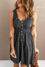 Load image into Gallery viewer, Sleeveless Button Down Mini Dress