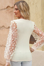 Load image into Gallery viewer, Dreamy Textured Applique Long Sleeve Blouse