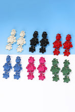 Load image into Gallery viewer, Flower Shape Zinc Alloy Dangle Earrings