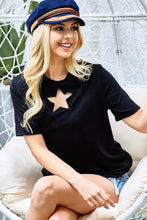 Load image into Gallery viewer, Star Cutout Short Sleeve T-Shirt