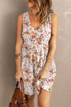 Load image into Gallery viewer, Floral Printed Button Down Sleeveless Magic Dress
