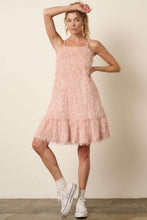 Load image into Gallery viewer, Feather Ruffle Hem Mini Cami Dress