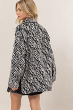 Load image into Gallery viewer, Zebra Print Snap Down Long Sleeve Shacket