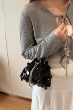 Load image into Gallery viewer, Drawstring Sequin Crossbody Bag