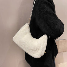 Load image into Gallery viewer, Faux Fur Removable Strap Shoulder Bag