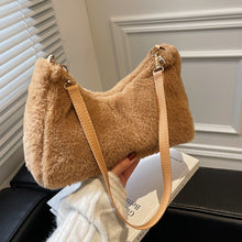 Load image into Gallery viewer, Faux Fur Removable Strap Shoulder Bag