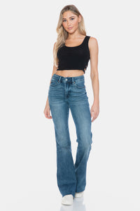 Judy Blue Tummy Control Cut Hem Flare Jeans