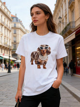 Load image into Gallery viewer, Stylish Puppy T-Shirt White