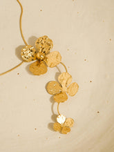 Load image into Gallery viewer, Riviera 18K Gold Non-Tarnish Large Floral Drop Necklace