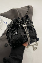 Load image into Gallery viewer, Drawstring Sequin Crossbody Bag