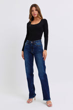 Load image into Gallery viewer, Judy Blue Full Size Raw Hem Straight Leg Jeans