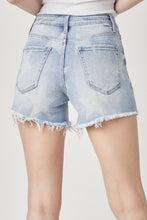 Load image into Gallery viewer, Star Print Frayed Denim Shorts