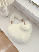 Load image into Gallery viewer, Heart Shape Faux Fur Handbag