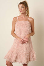 Load image into Gallery viewer, Feather Ruffle Hem Mini Cami Dress