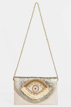 Load image into Gallery viewer, Boho Beaded Eye Pattern Envelope Bag