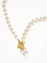 Load image into Gallery viewer, Wren Vintage Natural Pearl Heart Necklace