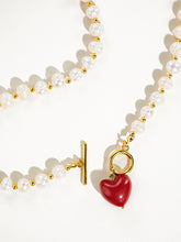 Load image into Gallery viewer, Wren Vintage Natural Pearl Heart Necklace