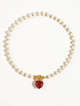 Load image into Gallery viewer, Wren Vintage Natural Pearl Heart Necklace