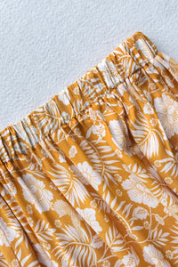 Christa Printed Half Sleeve Top and Slit Skirt Set