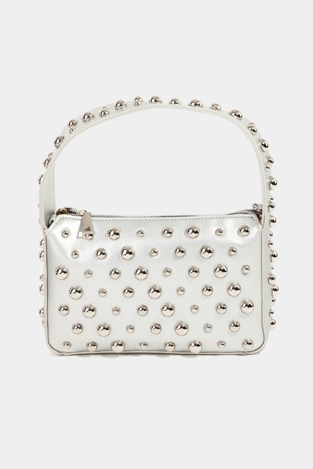 Ball Studded Square Handbag Pink Sebastian Boutique