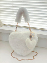 Load image into Gallery viewer, Heart Shape Faux Fur Handbag