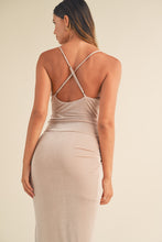 Load image into Gallery viewer, Draped Detail Cami Midi Dress