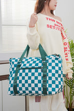 Load image into Gallery viewer, Zenana Checkered Multi-Pocket Travel Bag