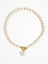 Load image into Gallery viewer, Wren Vintage Natural Pearl Heart Necklace