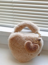 Load image into Gallery viewer, Heart Shape Faux Fur Handbag