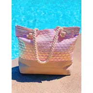 Secretly a Mermaid Scalloped Tote Bag