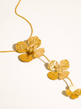 Load image into Gallery viewer, Riviera 18K Gold Non-Tarnish Large Floral Drop Necklace