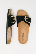 Load image into Gallery viewer, Lizzy Slip On Buckle Strap Sandal in Black