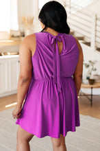 Load image into Gallery viewer, One Of Us Purple Romper Dress