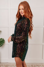 Load image into Gallery viewer, Shimmering Splendor Sequin Shirt Dress