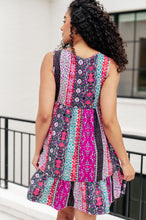 Load image into Gallery viewer, That&#39;s So Boho Mixed Print Sleeveless Dress