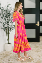 Load image into Gallery viewer, Whispering Willow V-Neck Dress in Fuchsia