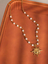 Load image into Gallery viewer, Kalani 18K Gold Non-Tarnish Sun Beaded Necklace